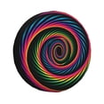 thumbnail image 2 of LNWH Abstract Rainbow Vortex Art Pattern Waterproof Spare Tire Cover, Universal Spare Tire Wheel Covers 14 inch, 2 of 8