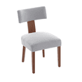 thumbnail image 6 of Hassch Upholstered Dining Chairs Set of 2, Linen Fabric Kitchen Chair with Wood Legs, Easy Assembly, Gray, 6 of 11