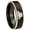 Black And Gold Step Edge, variant on Claddagh Design Concave Black Tungsten Men Ring 10MM