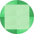 thumbnail image 1 of Ahgly Company Machine Washable Indoor Round Transitional Green Area Rugs, 6' Round, 1 of 7