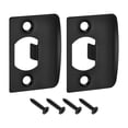 thumbnail image 4 of twisto 2 Pieces Door Strike Plate Stainless Steel Latch Plate Hardware Set with Screws D Shaped Professional Impact Resistant Accessories Easy to Install Suitable for Wooden Home Straight Corner, 4 of 8