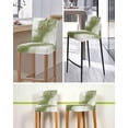 thumbnail image 5 of Sage Green Marble Bar Stool Covers Set of 6, Modern Ombre Abstract Ink Painting Art Stretch Washable Bar Chair Covers with Backs, Removable Pub Counter Height Chair Cover for Kitchen Dining Room Cafe, 5 of 7