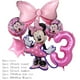 thumbnail image 5 of -Globo de aluminio de Minnie Mouse rosa para niñas, decoración de fiesta de cumpleaños, 1, 2, 3, 4, 5, 6, 7, 8, 9 °, suministros para Baby Shower, Globos de juguete para niños（C-2 as picture, 5 of 5