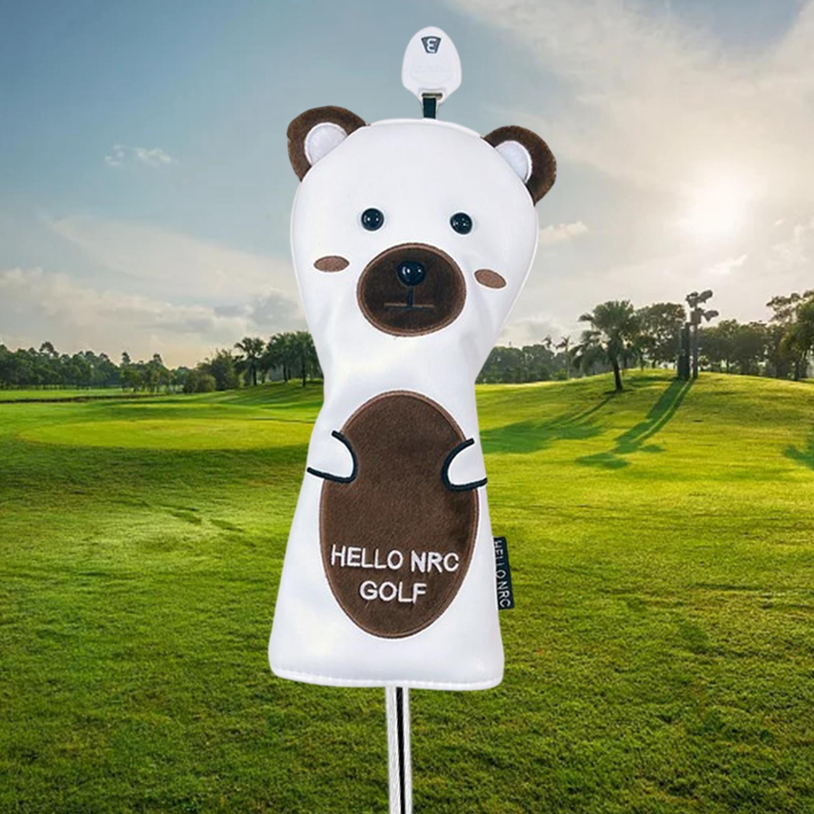 funtasica Golf Club wood top Cover Brown Resistant PU Leather Headcover Golf Driver Hybrid Cover , FW