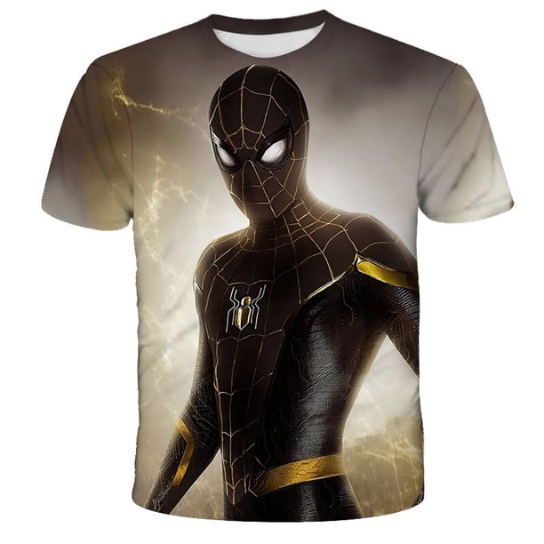 2022 verano niños camisetas Marvel spider-man camisetas para niños nueva moda niños y niñas manga corta Top 1-14T ropa New8T zhangmengya CONDUJO