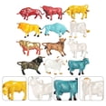 thumbnail image 3 of 12Pcs Adorable Cattle Figurine Crafts Kindergarten Lifelike Cattle Animal Model, 3 of 9