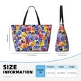 thumbnail image 4 of Xecao The Garden Tricolor Pansy Flower for versatile beach bag for women includes zipper pockets and waterproof material, ideal for vacations and adventures., 4 of 7