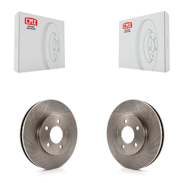 CMX Front Disc Brake Rotors Pair for Car 2005-2010 Ford Mustang Base K8-100169