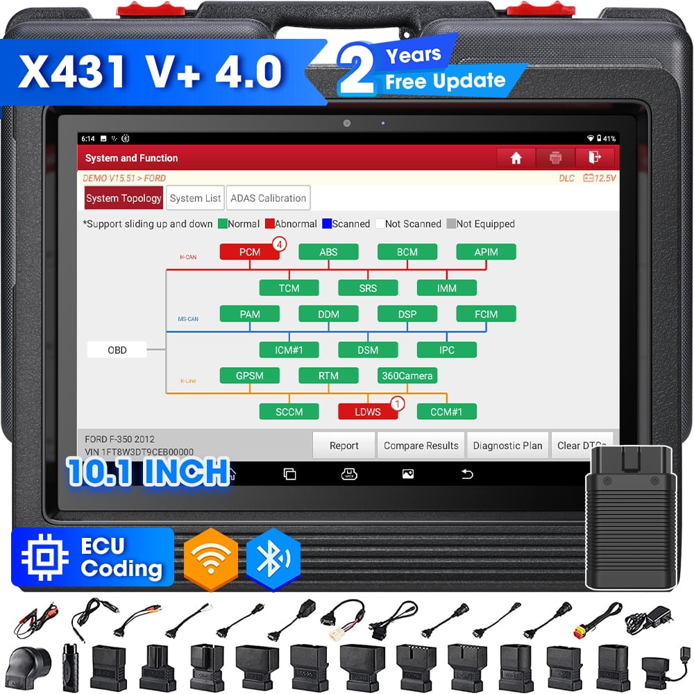 LAUNCH X431 V+ PRO 4.0 Car Diagnostic Scan Tool 24V Trucks Repair, IMMO Key  Match,ECU Online Coding