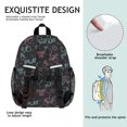 thumbnail image 5 of Game Controller Black Pattern Backpack for School, Cute School Bag with Adjustable Shoulder Straps and Padded Back, 15"x11.42"x5.5", 5 of 5