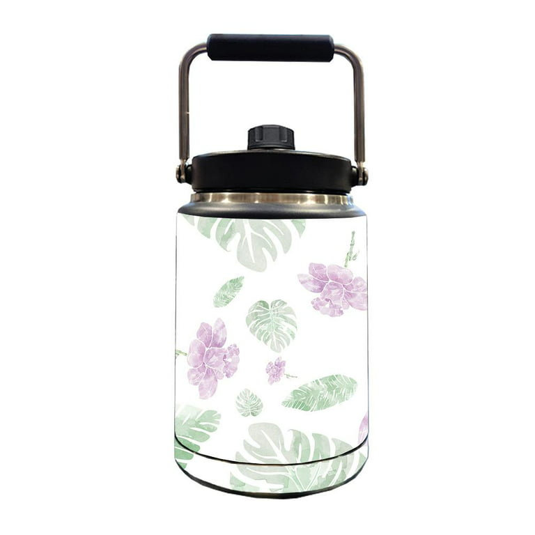 MightySkins Skin Compatible With YETI Rambler Half Gallon Jug - Water Color  Flowers, Durable, and Unique Vinyl wrap cover, Easy to Apply and Change  Style