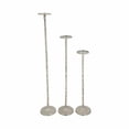 thumbnail image 6 of Elegant Tall Pillar Candle Holders - Decorative Candlestick Holder for Living Room, Entryway, or Home Decor - Perfect for Special Occasion or  Holiday Decoration - Set of 3, 40", 32", 26", Silver, 6 of 12