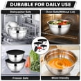thumbnail image 4 of Walchoice Mixing Bowls with Lid Set of 4, Stainless Steel Nesting Metal Bowls for Kitchen Storage, Ideal for Preparing Cooking Serving Freezing, Size 0.7 & 1.2 & 2 & 2.5 QT - Black, 4 of 7