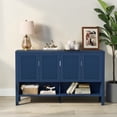 thumbnail image 2 of Hassch Sideboard Buffet Cabinet with 4 Doors, Storage Cabinet with Adjustable Shelves, Farmhouse Credenza Coffee Bar Cabinet for Living Room, Hallway, Kitchen, Navy Blue, 2 of 10