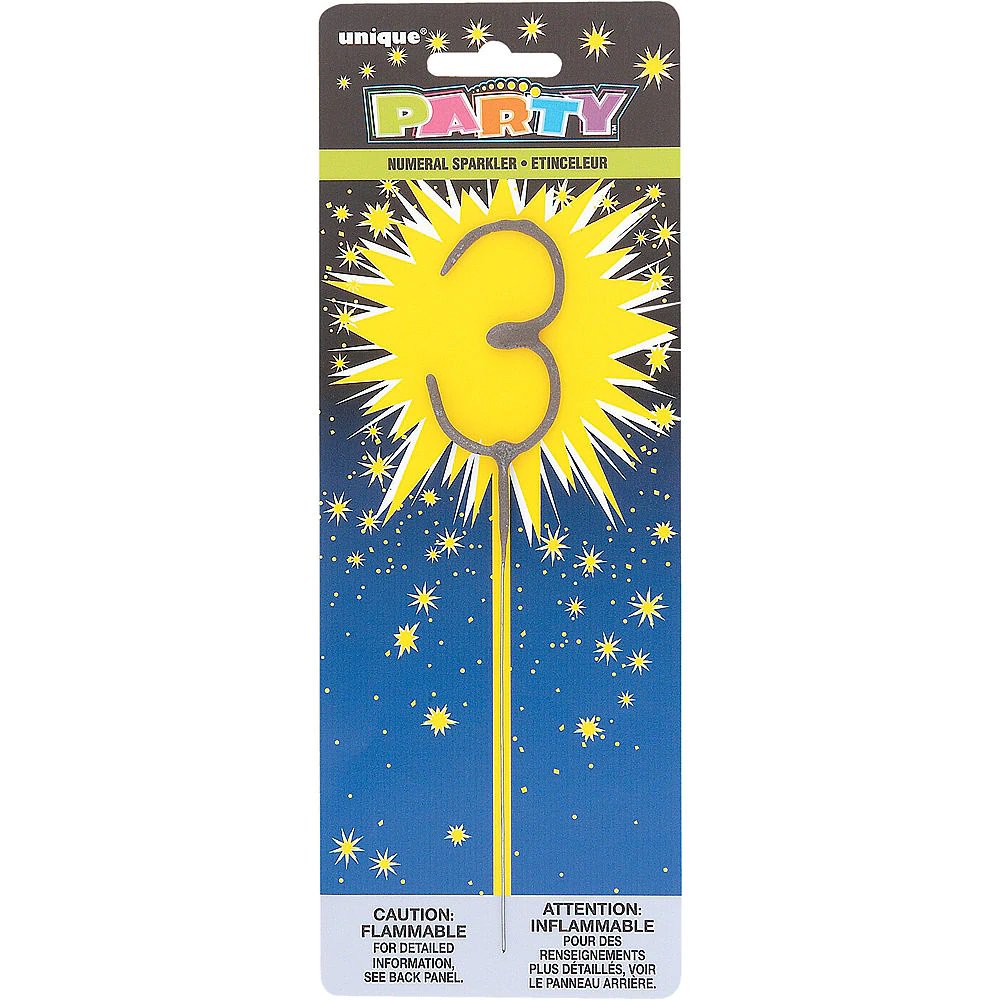 Number Cake Sparklers, Great for Birthday Cakes and Birthday Party