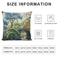 thumbnail image 5 of ONETECH Pillow Cover Asian Scenic Blue and Green Throw Pillow Covers Farmhouse Tree Leaves Pillow Case Cushion Covers for Sofa Couch Living Room, 5 of 5