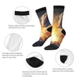 thumbnail image 3 of Fotbe Red And White Flame Fox Pattern Long Socks for Men & Women – Breathable & Stretchy Compression Socks, Ideal for Running, Travel, and Everyday Wear Size 5-11, 3 of 6