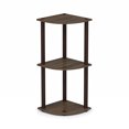 thumbnail image 1 of Furinno Turn-N-Tube 3-Tier Corner Display Rack Multipurpose Shelving Unit, Walnut/Brown, 12077WN/BR, 1 of 3
