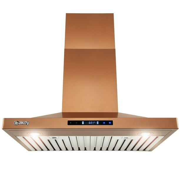 AKDY Wall Mount Range Hood 30" Copper Stainless Steel Hood for Kitchen