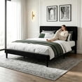 thumbnail image 7 of Zerduos Full Size Bed Frame with Headboard, Fully Upholstered Mattress Foundation Bedframe, Wooden Slats Support, No Box Spring Needed, Black, 7 of 7
