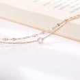 thumbnail image 3 of Simple Charm Anklet for Women，14k Rose Gold plating Beach Dainty Cute Tiny Adjustable Stainless steel ankle bracelets Personalized Foot chain Jewelry Gifts for Mom Wife, 3 of 6