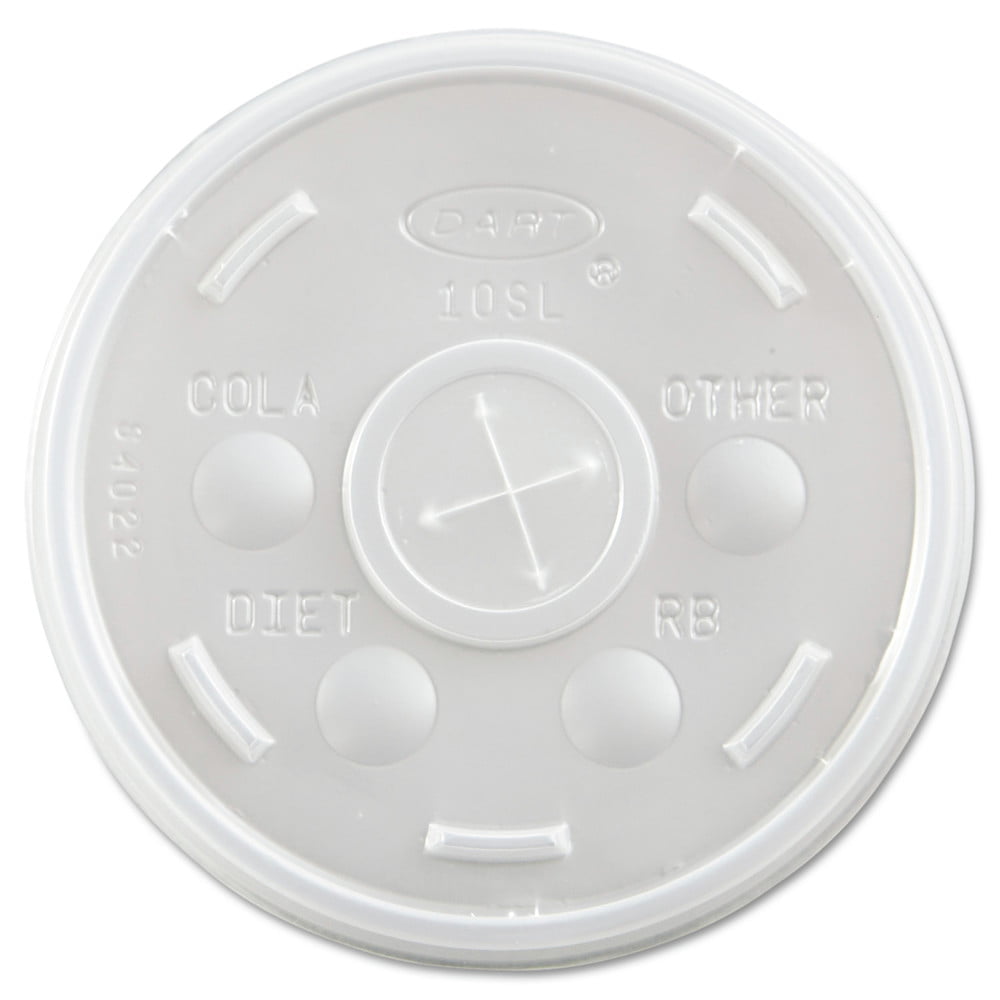 DART Lift n' Lock Plastic Hot Cup Lids 12-24oz Cups Translucent 1000/Carton 