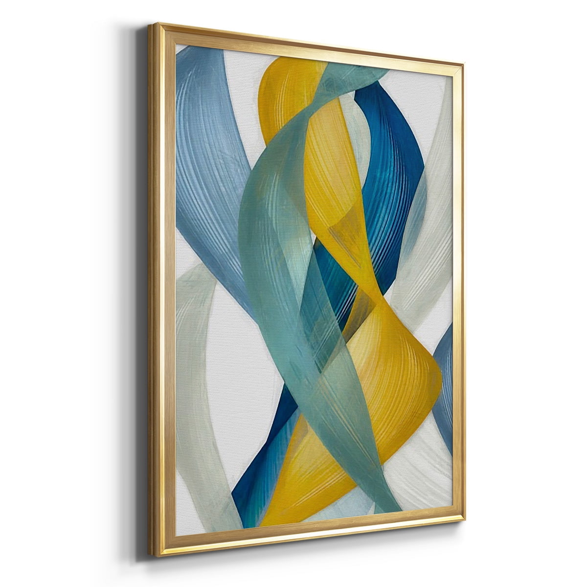 Horizontal Bands I Premium Framed Print, in Gold, Black, or Silver - Ready to Hang