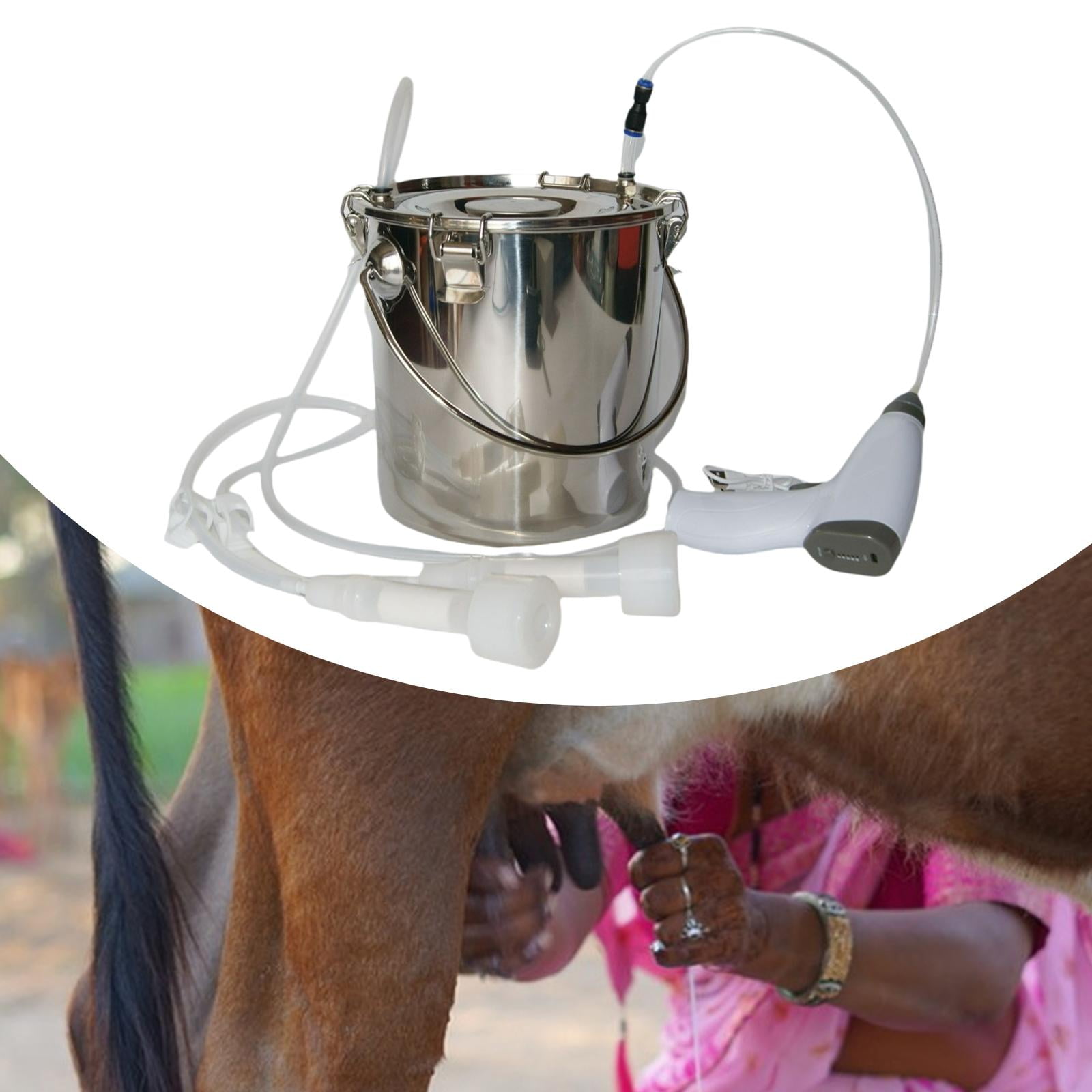 MAGIDEAL 5L Milking Machine Electric Milker Efficient Lightweight Pulsation Vacuum