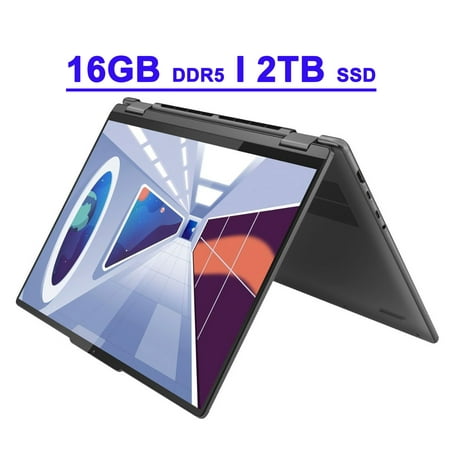 Lenovo Yoga 7i 16 Premium 2-in-1 Laptop 16" WUXGA IPS Touchscreen (300 nits TÜV Low Blue Light) 13th Generation Intel 10-Core i7-1355U 16GB DDR5 2TB SSD Backlit Fingerprint Thunderbolt HDMI Win11
