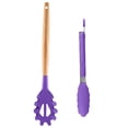 thumbnail image 1 of Juego de 2 utensilios de cocina con soporte, sistema de utensilios de cocina de silicona, herramientas de utensilios de cocina, 1 of 5