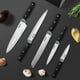 thumbnail image 4 of Hecef Juego de cuchillos de cocina con bloque, 6 piezas de acero inoxidable con alto contenido de carbono, cuchillo de pelar para pan de chef, 4 of 7