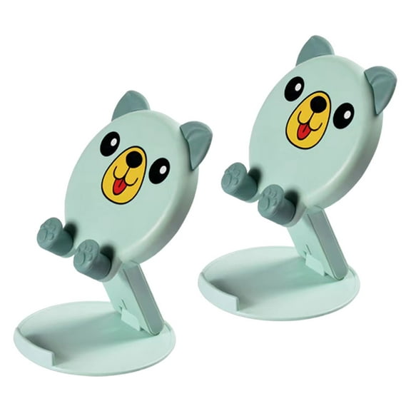 COMPUKAS Phone Stand Sky-Blue Abs Silicone 2Pcs 3.9In