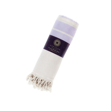 Kafthan, Bianca Turkish Towel, Premium 100% Turkish Cotton, Quick Drying & Soft, Lavender, 35"x67"