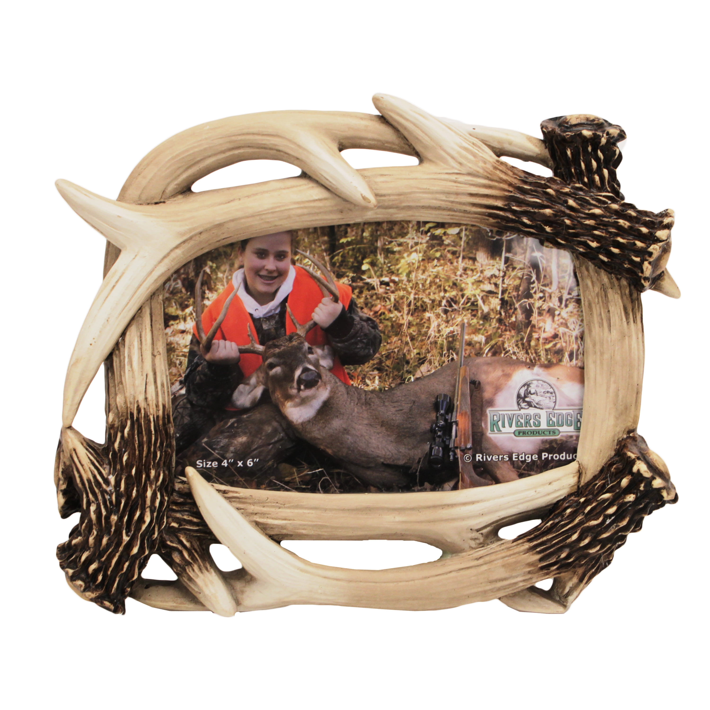 Rivers Edge S 4 X 6 Deer Antler Picture Frame Com