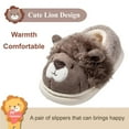 thumbnail image 5 of Drecage Toddler Kids Cute Lion Slippers Boys Winter Warm Fuzzy Bedroom House Shoes, 5 of 7