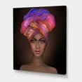 thumbnail image 4 of African American Woman Portrait with Turban VI 16 in x 32 in Painting Canvas Art Print, by Designart, 4 of 4