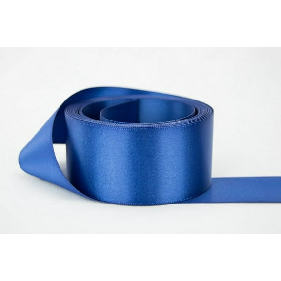 Ribbon Bazaar Double Faced Satin 1/4 inch Antique Blue 50 yards 100% Polyester Ribbon
