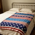 thumbnail image 6 of Anhility 4th of July Floral Flannel Throw Blanket, 27.6x39.4in Red White Blue USA Flag Design for Independence Day, Summer Nap, Office & Air Conditioned Room Use, 6 of 6