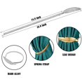 thumbnail image 3 of 4 Pieces Curtain Tieback Feather Design Drapery Metal Feather Holdback Stretchable Drape Tie Alloy Curtain Holdback Decorative Curtain Tie Back Curtain Rope Tie for Drapes Home Decor, Silver Gold, 3 of 7