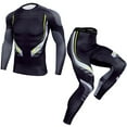 thumbnail image 3 of EIMELI Men Compression Shirt Pants Set Fitness Sportswear Bodybuilding Tight Sport Suit, 3 of 5