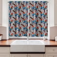 thumbnail image 2 of Ambesonne Bird Kitchen Curtains, Colorful Parrot Beak Repeated, 55"x45", Multicolor, 2 of 3