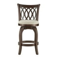 thumbnail image 3 of Weston Home Motif Design Cherry Finish Swivel Counter Height Stool, Beige Linen, 3 of 6