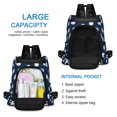 thumbnail image 4 of FORMRS Women's Travel Backpack Purse Anti-Theft Hidden Pockets Casual Shoulder Bag, Navy Blue Baseball Pattern, 4 of 7