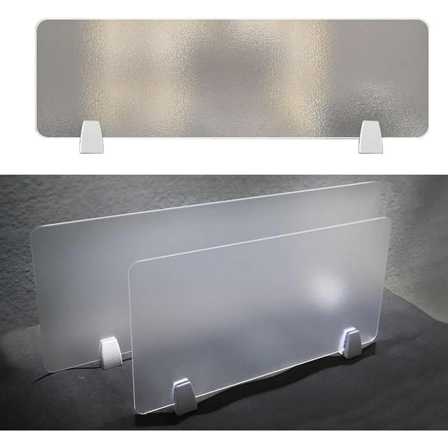 Acoustic Freestanding Desk Divider| Acrylic Noise Reducing Desk Privacy Panel with Clips for Table Standing Sound Proof Dividers Desktop| Home & Office Furniture Partitions(60X40CM/23.6X15.7IN)