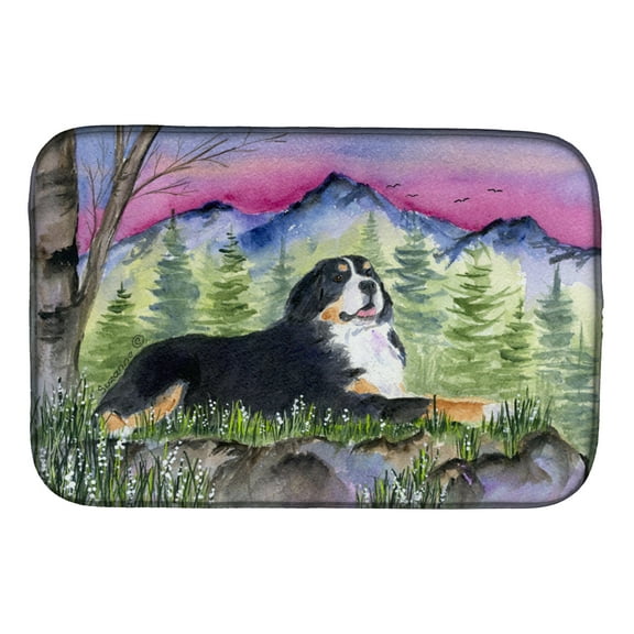 Bernese Mountain Dog Dish Drying Mat