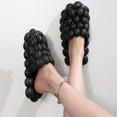 thumbnail image 3 of AUXDIQ Bathroom Slippers Women Men Non Slip House Shoes Shower Sandals Beach Pool Slides, Black, 9/10 US, 3 of 5