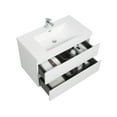 thumbnail image 5 of Modern 36" Wall-Mounted Bathroom Vanity in Glossy White with Resin Top Basin, 5 of 8