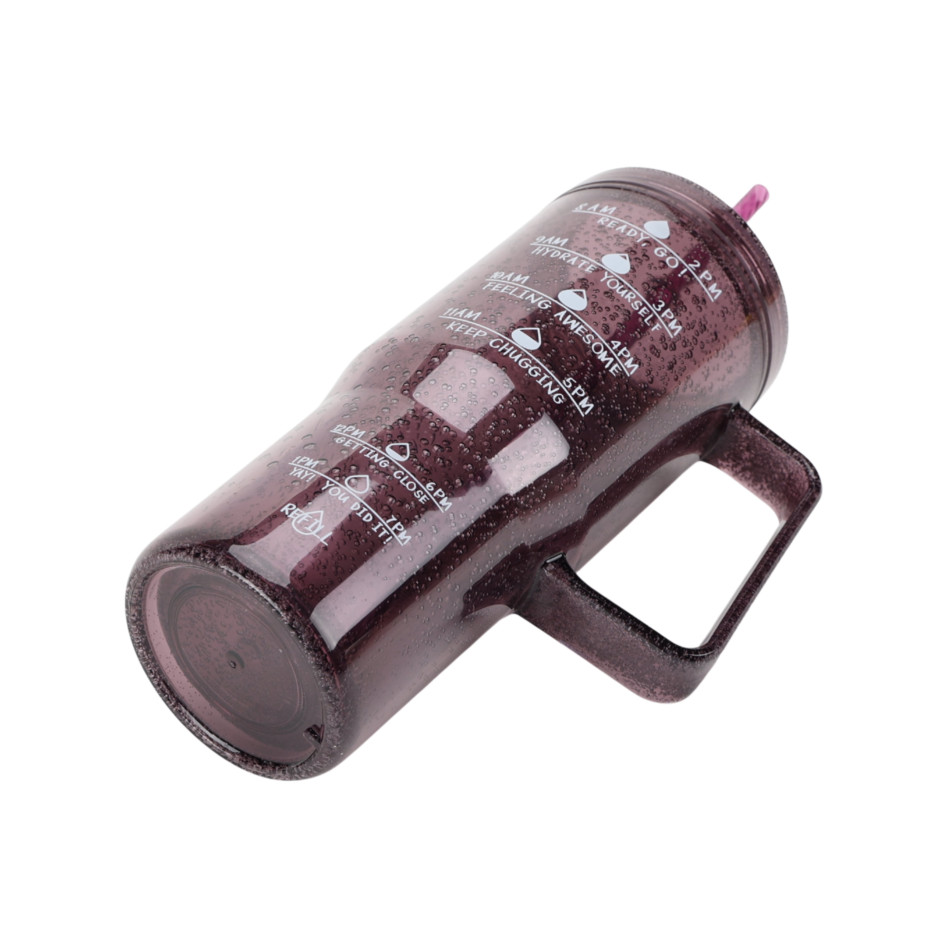 Mainstays 30 oz Purple Bubble Pattern Tumbler with Handle