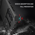 thumbnail image 6 of JTCASES for Samsung Galaxy A03S Case, Sliding Camera Cover & Foldable Kickstand Shockproof Corners Anti-fall Rugged Anti-slip PC TPU Heavy Duty Protective Hybitd Shell - Black, 6 of 12