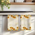 thumbnail image 7 of Yellow Sunflowers Kitchen Towels Set of 3, Farmhouse Rustic Botanical Floral Plants Absorbent Dish Towels for Kitchen, Microfiber Hand Towel, Quick Drying Tea Towel for Cleaning Decorative Dishcloths, 7 of 7